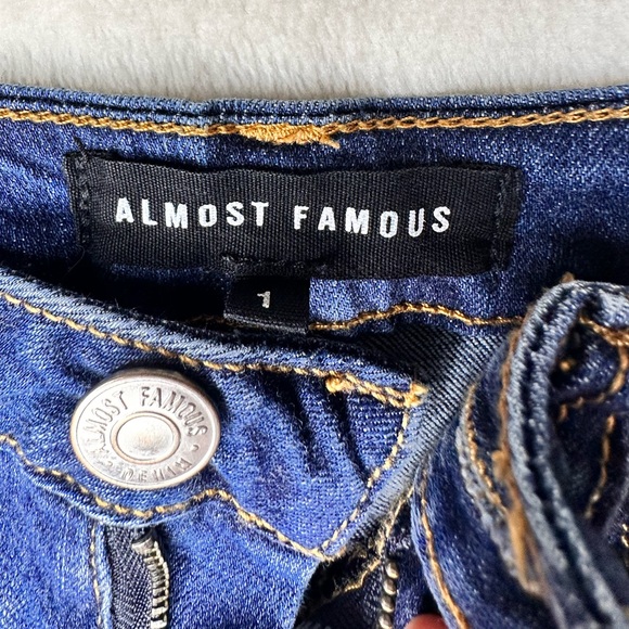 3/$15 Almost Famous High Waisted denim short shorts - Picture 3 of 5